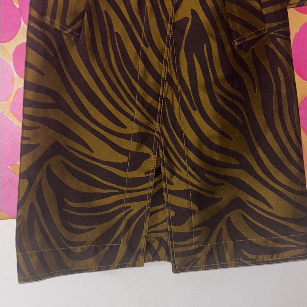 3.1 Phillip Lim Zebra Belted Top Stitched Midi Skirt - Picture 4 of 12